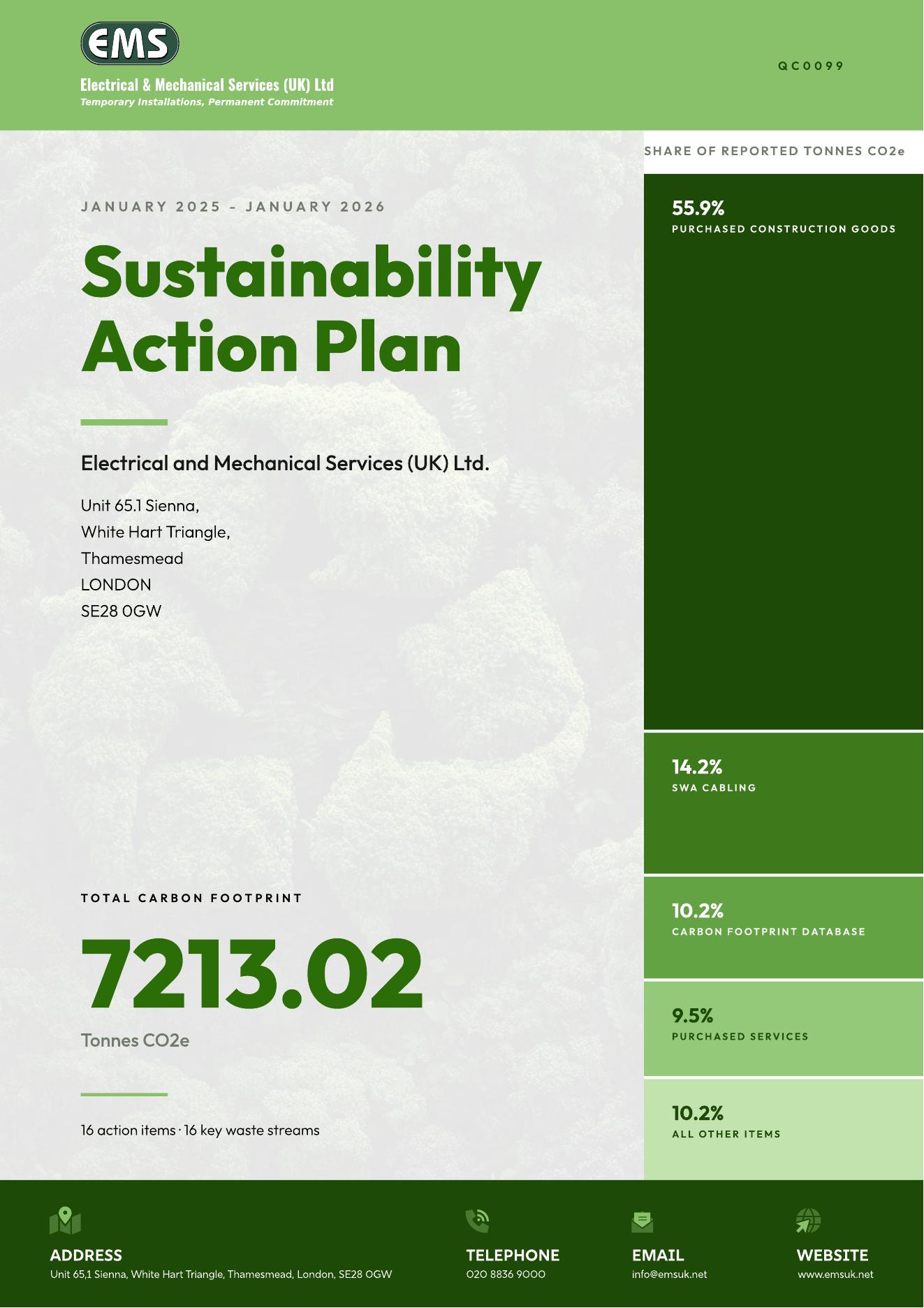 QC0099 Sustainability Action Plan cover